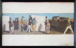 Ben Coutouvidis, Untitled, 2018, oil on card, 26.5 x 44 cm
