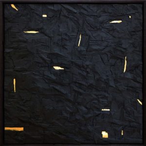 Lars J Fischedick Emerging Gold 2018 Mixed media on Wood 50.5 x 50cm