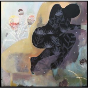 Leila Fanner After the Dance 2018 Oil and oil pastel on wood 125 x 122 cm