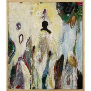 Leila Fanner Ceremony 1 2017 Oil and oil pastel on wood 29.5 x 34 cm