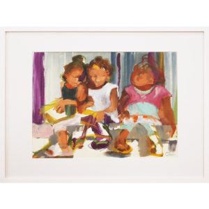 Claudia Treagus Sharing Books with Friends 2018 Oil on Paper 86.3 x 67 cm