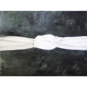 Danielle Alexander Tug of War 2018 Crete Stone and Oil on Canvas 92 x 122 cm