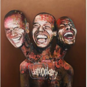 Dion Cupido, Demockery, 2018, Mixed media, 120 X 120 cm