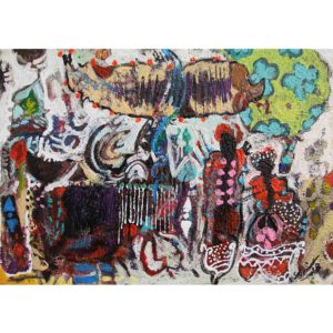 Hussein Salim Untitled (HS190) 2018 Acrylic on Canvas 19 x 27 cm