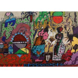 Hussein Salim Untitled (HS195) 2018 Acrylic on Canvas 19 x 27 cm