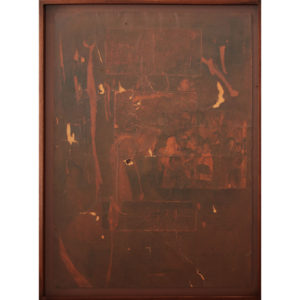 Joshua Williams Broken Record 182 Rust, Charcoal, Reproduced familial archive images on Fabriano rosaspina 70 x 100 (unframed)