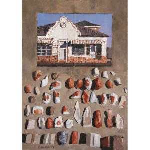 Ben Coutouvidis House in Hermanus, Kramer Building Aggregate, Kalk Bay 2018 mixed media 32.5 x 45 cm