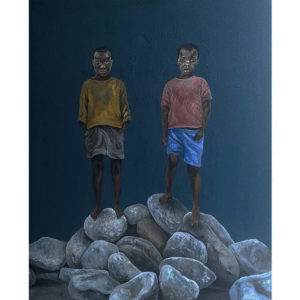 Qhama Maswana Friends 2018 Acrylic on canvas 90.2 x 70 cm