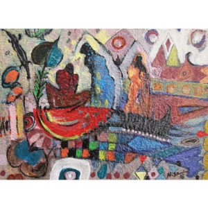 Hussein Salim Untitled(HS 219) 2018 Acrylic on Canvas 19 x 27 cm