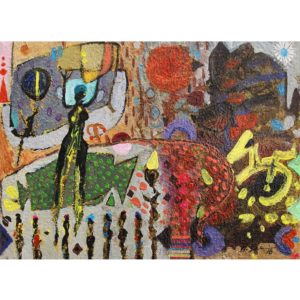 Hussein Salim Untitled(HS 220) 2018 Acrylic on Canvas 19 x 27 cm