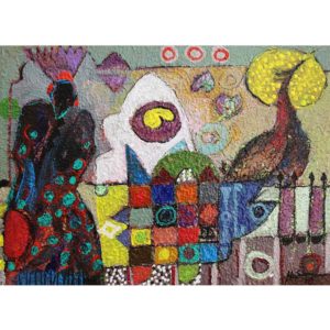 Hussein Salim Untitled(HS 233) 2018 Acrylic on Canvas 19 x 27 cm
