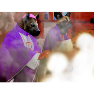 LegakwanaLeo Makgekgenene, Re tlile go stapisa dibe 2018 Digital Collage Edition of 5 60 x 80 cm