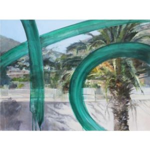 Desrae Chimes Saacks, Graffiti, 2018, oil on canvas, 80 x 60 cm