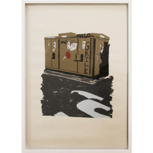 Chelsea Robin Ingham Krag Box 2017 Silkscreen print on fabriano paper, limited edition 2of4. 70,5 x 50 cm