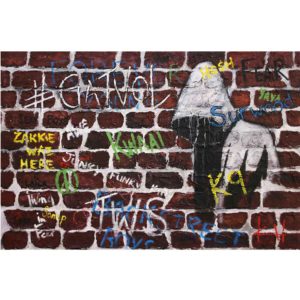 Kayman Herd The Writings on the Wall 2019 Mixed media 91 x 137.5 cm