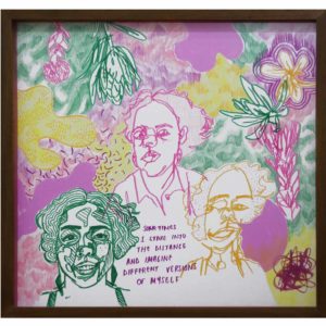Kirstin Warries Different versions of myself 2019 mixed media 64 x 62 cm