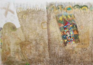 Hussein Salim - Migration of Symbols, 2019, Acrylic on Canvas, 150 x 180 cm