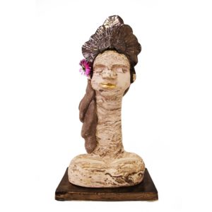 Nava Derakhchani Mozaic Queen 2019 Mixed media ceramic sculpture 20.5 x 10.7 x 40.3 cm
