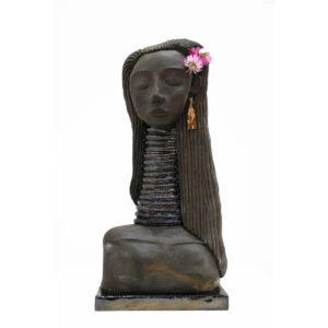 Nava Derakhchani Sheba 2019 Mixed media ceramic sculpture 22.5 x 10.5 x 44 cm
