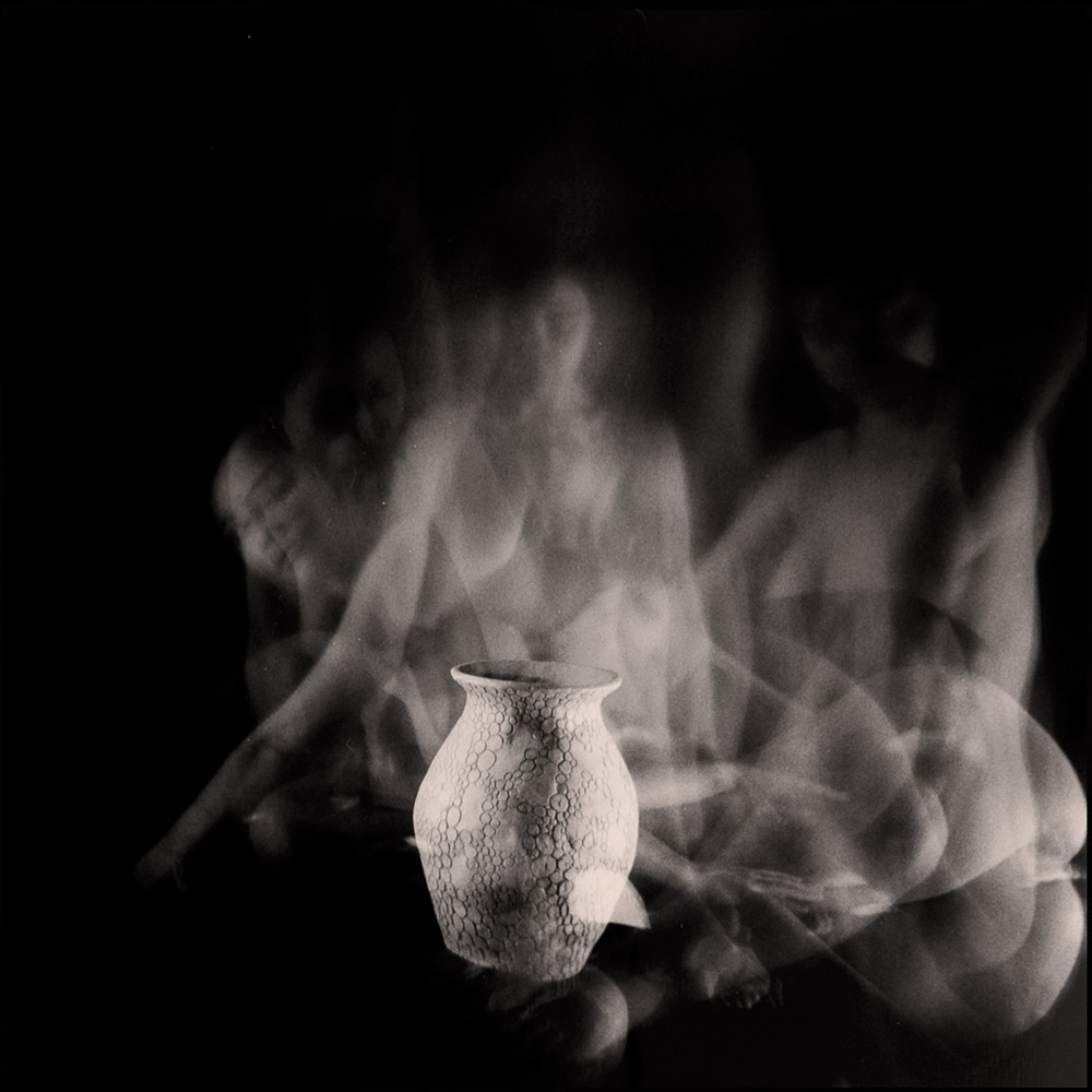 Carla Janse van Rensburg Untitled (12 minute exposure of Ancestry Vase Ritual) 2018 Handprinted Film Photograph on Archival Fibre Paper, 1of3 38.5 x 38.6 cm