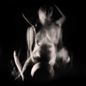 Carla Janse van Rensburg Untitled (12 minute exposure of Earth Vase Consecration Ritual) 2018 Handprinted Film Photograph on Archival Fibre Paper, 1of3 38.5 x 38.6 cm