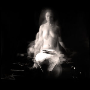 Carla Janse van Rensburg Untitled (12 minute exposure of Transformation Vase Ritual) 2018 Handprinted Film Photograph on Archival Fibre Paper, 1of3 38.5 x 38.6 cm