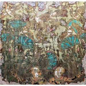 Ibrahim Khatab Untitled 2019 Mixed media on Board 120 x 120 cm 2