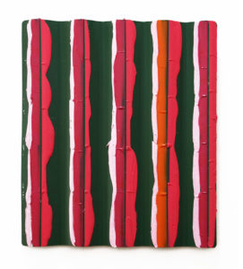 Christian F Kintz, 2019, acrylic on corrugated iron, 40 x 35 cm (1of9)