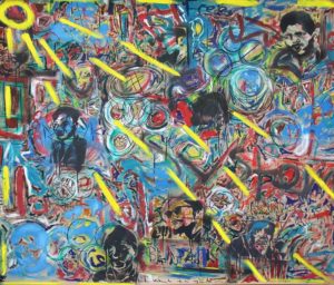 Gulwa Lindisipho Langelihle 2019 mixed media on cardboard approx 152 x 108 cm
