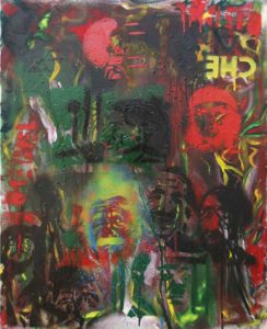 Gulwa Lindisipho They Rebel Tonight I 2019 mixed media on canvas 61 x 76 cm