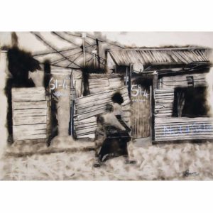 Ofentse Seshabela Not for Sale 2019 Mixed media 84 x 63 cm