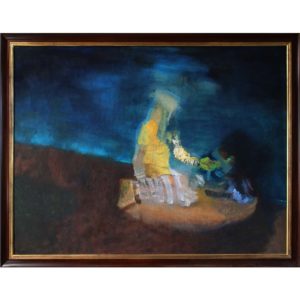 Nina Holmes Beaten 2020 Oil on canvas 150 x 119 cm