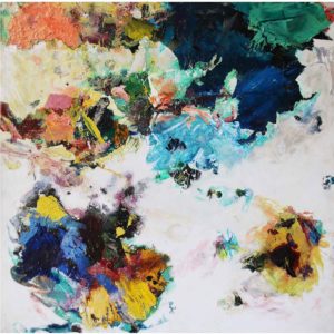 Nina Holmes The Purpose of a Palette I 2020 Acrylic and oil on perspex 60 x 60 cm